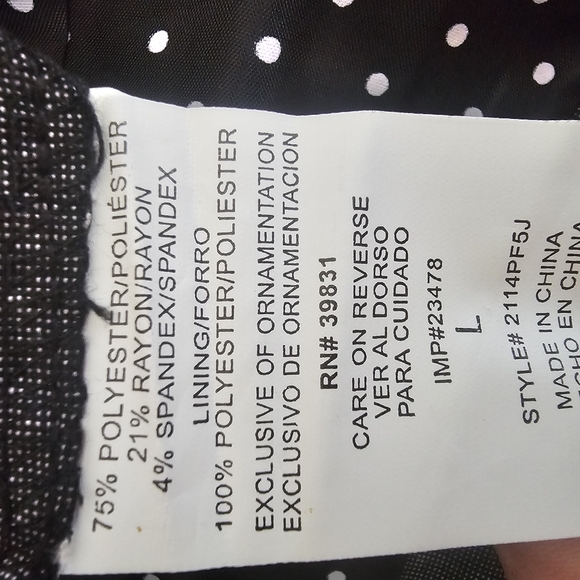 NWT MyMichelle Women's Top Size L - Printed Mock Neck Blouse - Picture 6 of 8